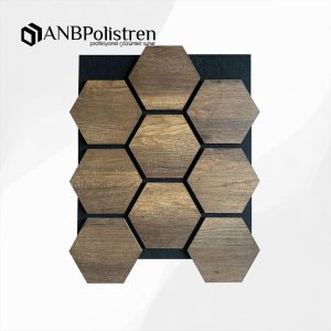 Koyu Ceviz Petek Akustik Panel